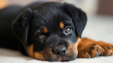 cute Rottweiler puppy