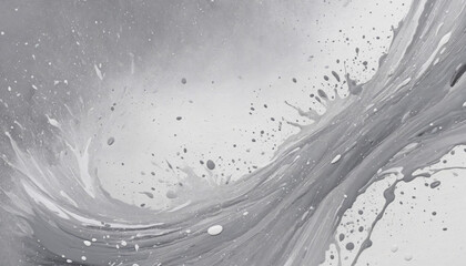 Monochrome abstract artwork in gray and white