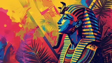 egypt king background colorfull 