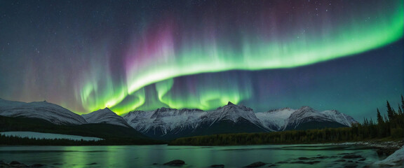 Aurora Borealis Landscape