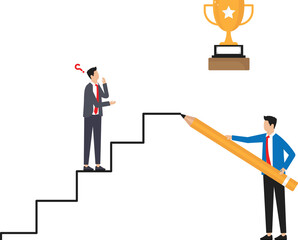 Write the ladder up to find the trophy for network technology concept, 
