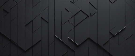 Abstract background design, composition with black geometric shapes