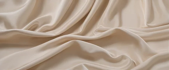 Foto op Aluminium Nude beige background silk ivory creme smooth cosmetic foundation liquid tone light texture © SR07XC3