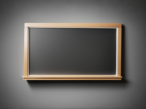 
Crafted Elegance: Isolated Blank Blackboard in Wooden Frame