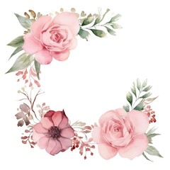 Blooming Watercolor Florals Embrace The Canvas In A Dance of Pastel Elegance