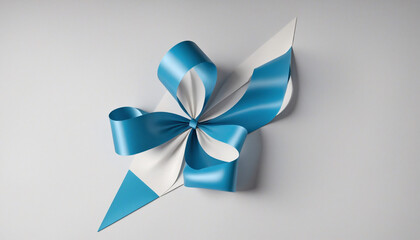 Blue Ribbon Abstract 3D Background