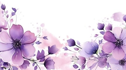 Serene Lavender Blossoms Beckoning Springtime in a Whimsical Watercolor Scene