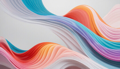Vibrant Wave on Blank Canvas