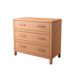 Dresser. Scandinavian modern minimalist style. Transparent background, isolated image.