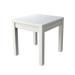 End Table. Scandinavian modern minimalist style. Transparent background, isolated image.