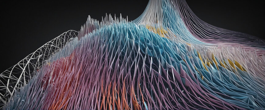 Creating visually appealing 3D graphs from intricate data with wide format. Expertly crafted using AI and hand editing techniques. - Powered by Adobe