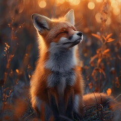 red fox in the wild, Generative AI