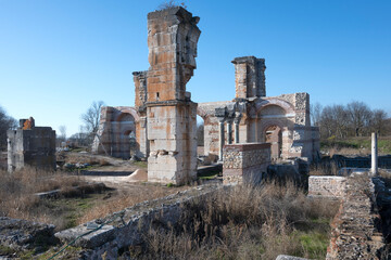 Ruins at archaeological area of Philippi, Greece