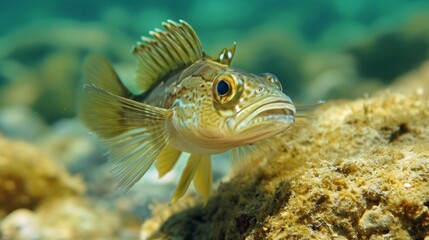 Obraz premium fish swimming in the sea with clean clear water,unique fish