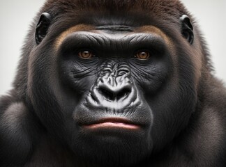 Obraz premium Gorilla Majesty on a Clean Canvas