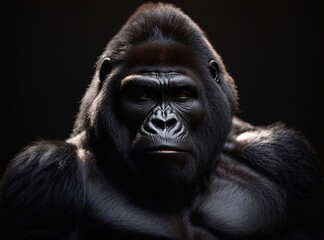 Gorilla Portrait in Monochrome