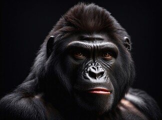 Gorilla Portraiture on a Dark Canvas