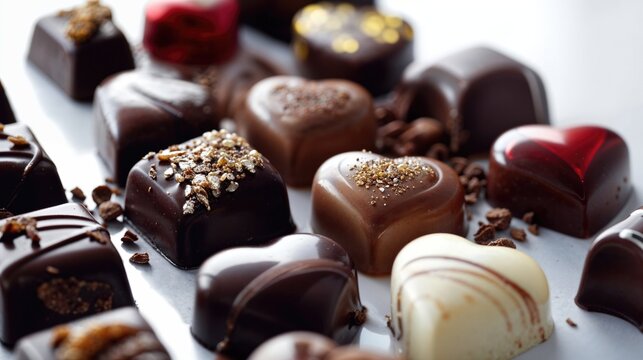 Confectionery in the Shape of Love Hearts. Delicious Valentine&rsquo;s Day Background.