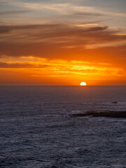 Golden sunset in Plettenberg Bay, Garden Route, Western Cape, South Africa