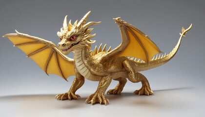 Charming golden infant dragon from China