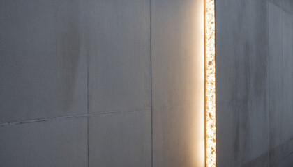 Background concrete wall illuminated by a beam of light.
