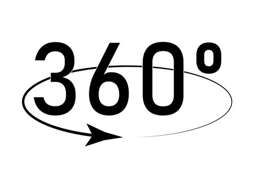 Icono de 360 grados para fotograf&iacute;a.