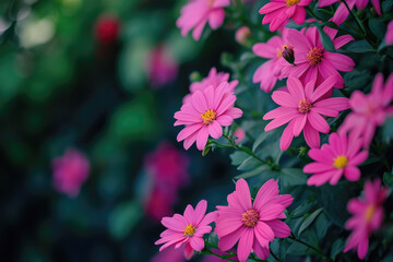 Beautiful pink cosmos flower in the garden. Floral background.