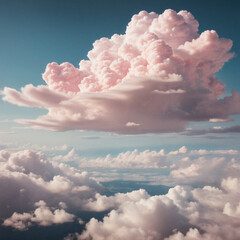 rosy clouds in the heavens