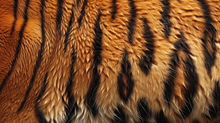 Close up of tiger fur animal print background. Fashionable skin texture banner