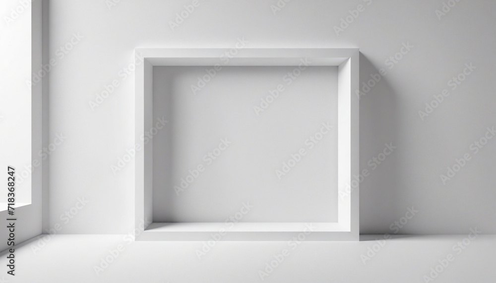 Poster minimalist geometric background with empty card layers and blank banner template
