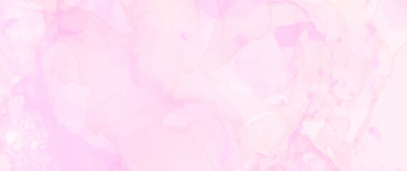 Fototapeta premium Elegant pink watercolor vector art background for cards, flyer, poster, banner and cover design. Hand drawn flower illustration for Valentines Day. Watercolor brush strokes. Rose. Flower backdrop. 