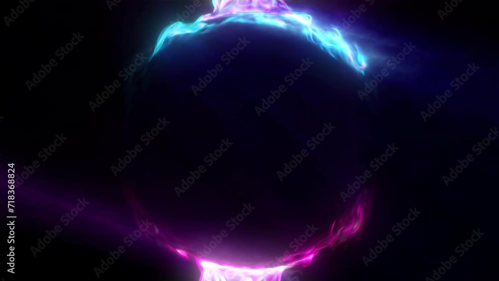Canvas Prints abstract colorful animated energy orb, futuristic flowing glowing plasma background, copy space, 4k 