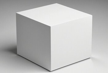 Fototapeta premium Abstract geometric design in white cube form, 3d rendered.