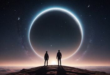Fototapeta premium Otherworldly Figure in Portal