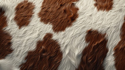 Close up of spotted cow hair skin texture background. Animal fur for print, fashion, banner