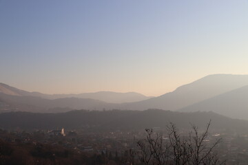 sunrise in the mountains