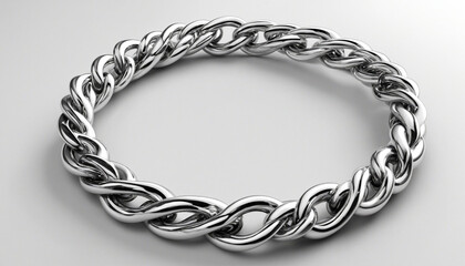 Naklejka premium Abstract Spiral Chain on White Background