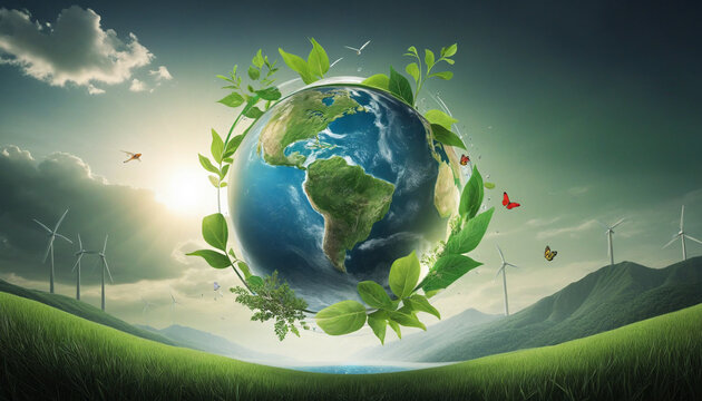 resource reuse, waste reduction, eco-friendly technology, and sustainable development initiatives.