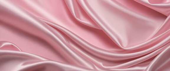 Luxurious pastel pink abstract gradient background with smooth satin texture and copy space