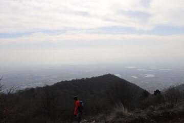 hiking in the mountains