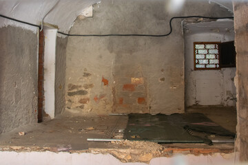 Home renovation. Old apartment room during restoration or refurbishment.