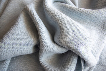 Fototapeta premium Cotton texture fabric or cloth blau textile with cage for fashion clothes.
