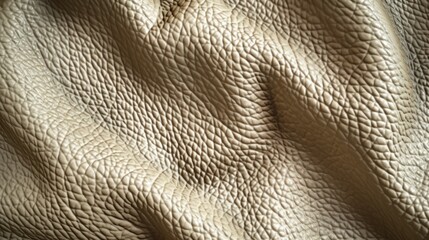 Vintage beige leather texture background with folds for print, fashion, banner, footwear, furniture, accessories