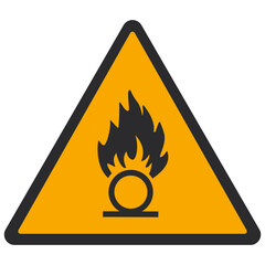 WARNING PICTOGRAM, OXIDIZING SUBSTANCE ISO 7010 - W028