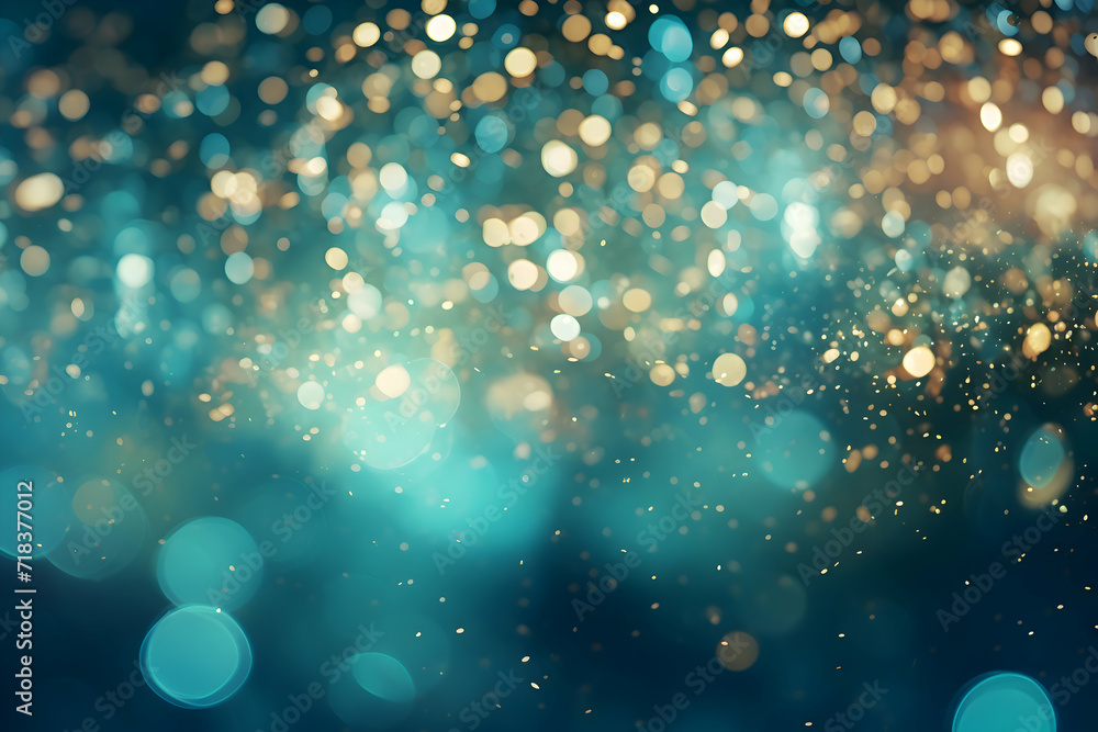 Poster light abstract glowing bokeh light. shining star, sun particles and sparks with lens flare effect on