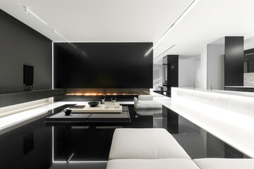 modern and sleek design with a monochrome color scheme