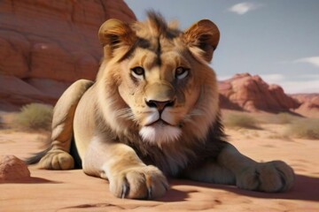 lion in safari