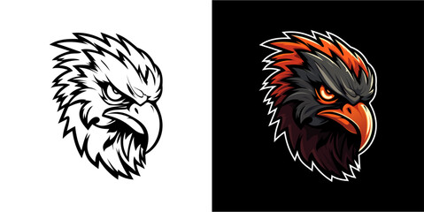 eagle mascot logo - obrazy, fototapety, plakaty