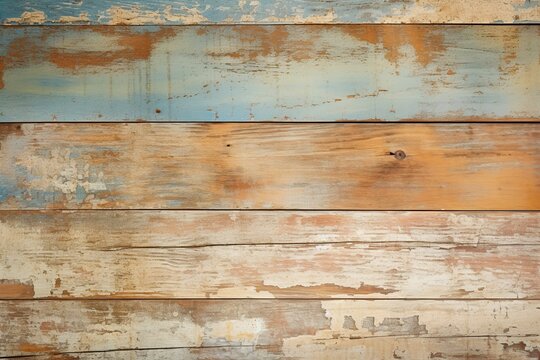Vintage Barn Wood Background Plane with Weathered and Faded Paint Accents