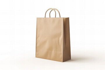 blank paper bag , mock up, Isolated on white background